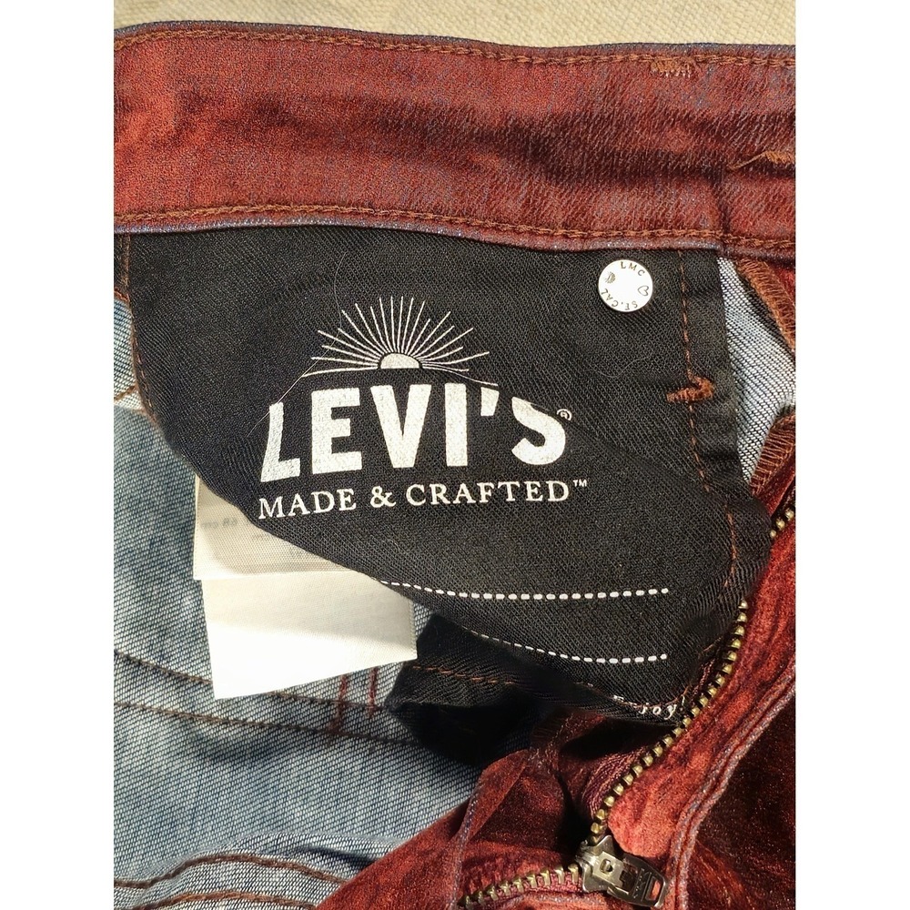 Levi's Made & Crafted Red Velvet 721 Jeans Size 26 Women's RARE - Picture 8 of 9